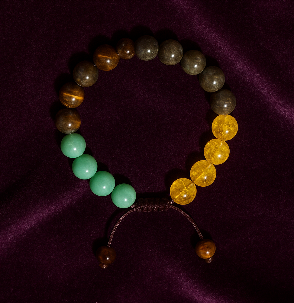 Kri PowerFusion Bracelet – Pyrite, Green Aventurine & Tiger Eye